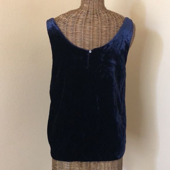 J. Crew Velvet Tank Top - Navy - 4 - Picture 4 of 10